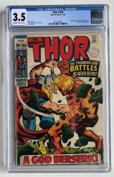 Mighty Thor #166 (1969) CGC 3.5 - Silver Age Marvel