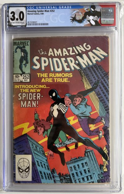 The Amazing Spider-Man #252 (1984) CGC 3.0 - 1st Black Suit - Custom Label