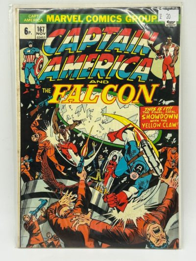 Captain America and the Falcon #167 (1973) Bronze Age Marvel β Final Showdown with the Yellow Claw