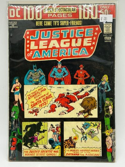 Justice League of America #110 (1974) DC 100-Page Super Spectacular – Murder of Santa Claus Cover