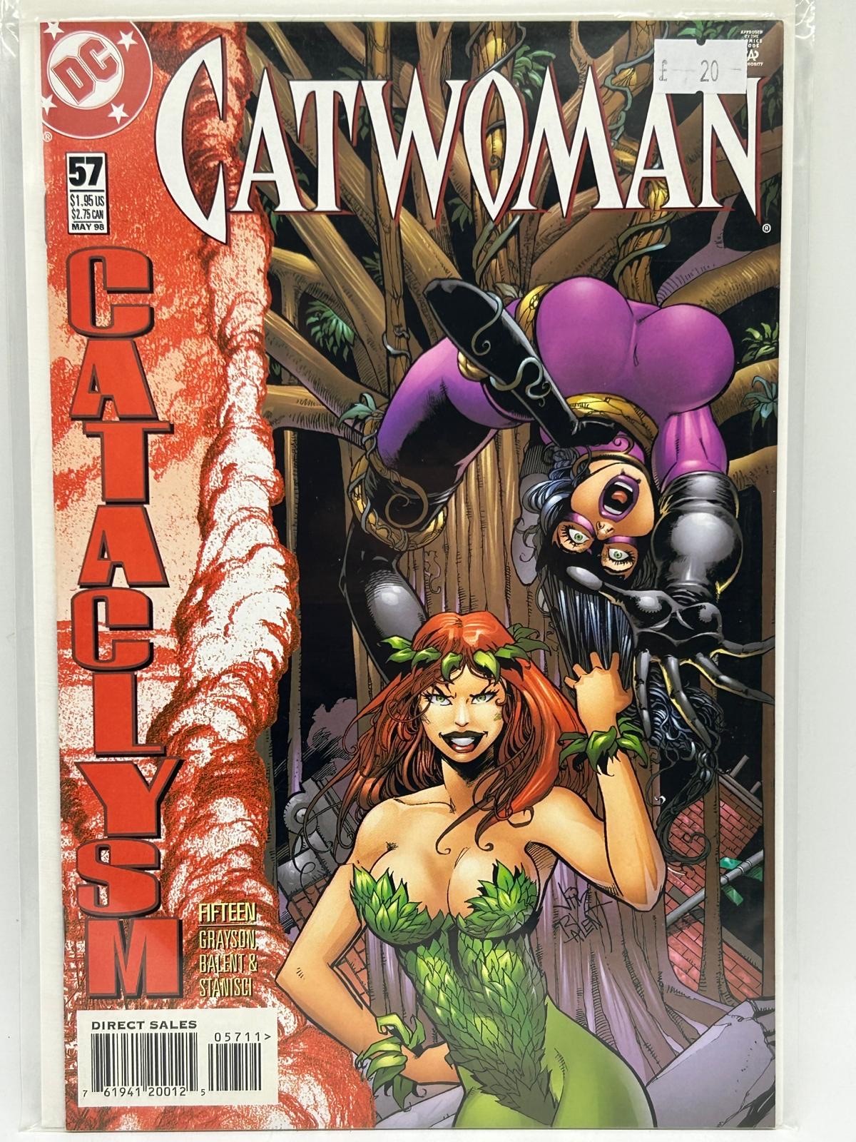 Catwoman #57 (1998) DC Comics – Cataclysm Tie-In Featuring Poison Ivy Cover