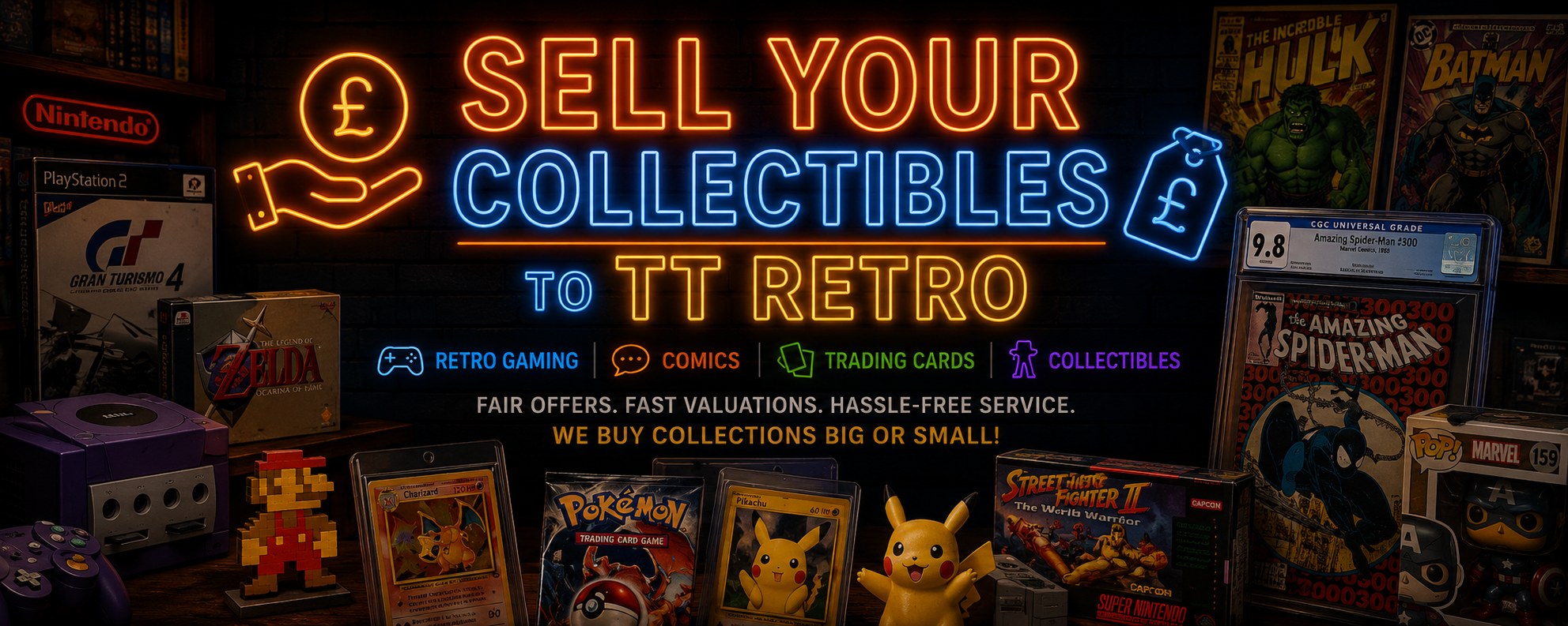 Sell your collectibles to TT Retro