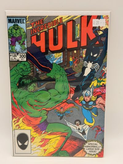 🔑 Marvel Comics - The Incredible Hulk #300 - 1984 - Comic Book - Hulk vs Secret Wars Spider-Man