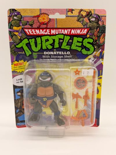 Teenage Mutant Ninja Turtles Donatello with Storage Shell Figure - Vintage Playmates Storage Shell Variant MOC