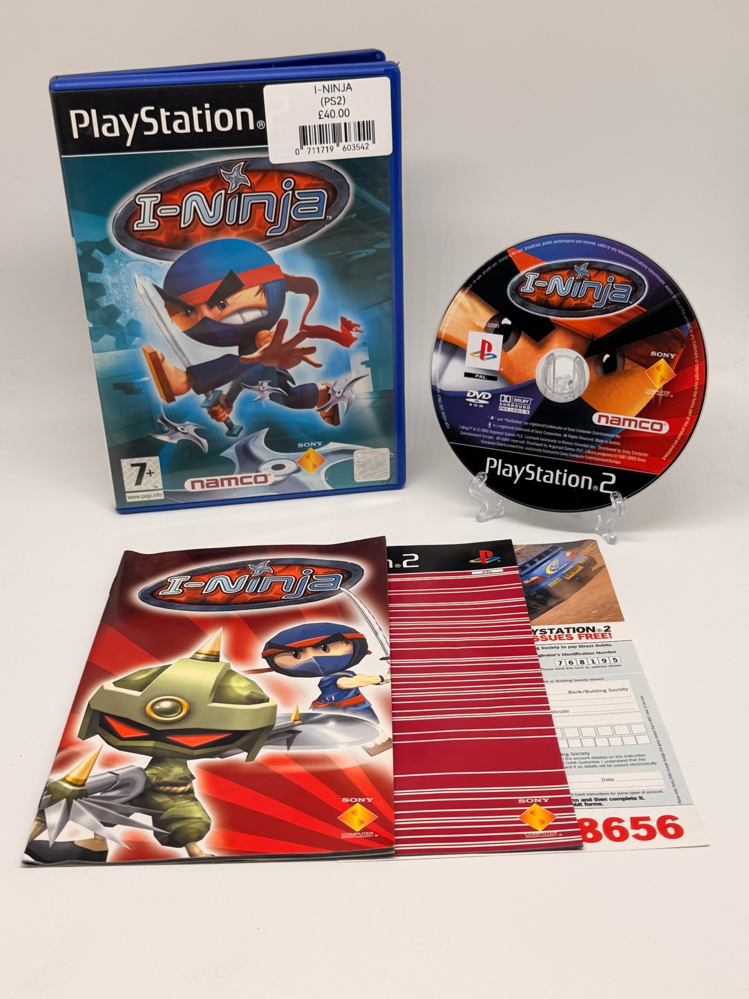 I-Ninja PS2 PlayStation 2 Complete PAL UK CIB With Manual Namco