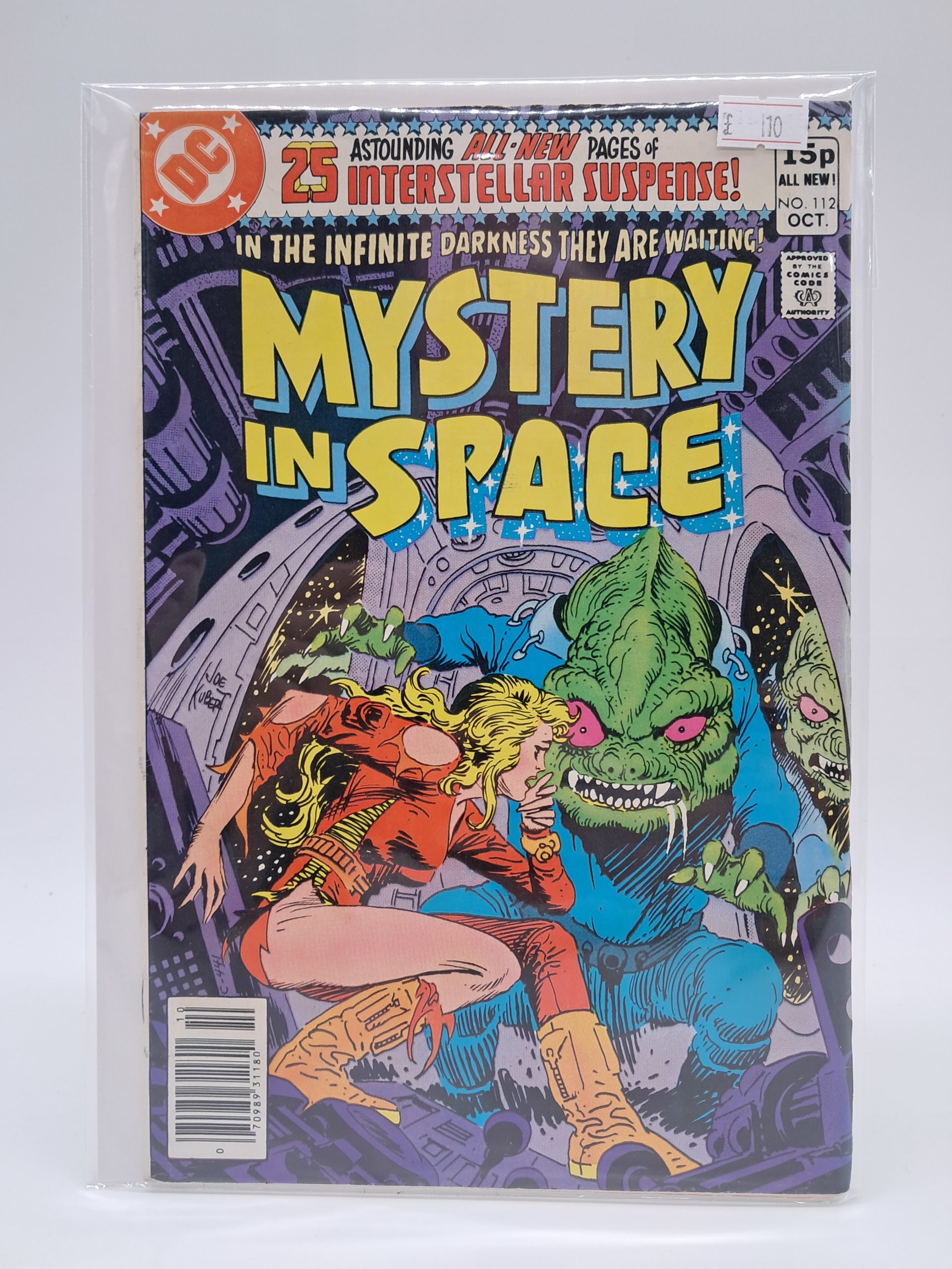 DC Mystery in Space No. 112 – October Issue – Comic Book – 25 All-New Pages of Interstellar Suspense – 15p UK Price Variant
