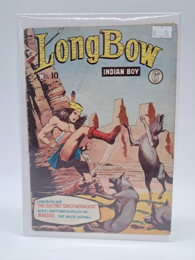 LongBow Indian Boy #10 – The Secret Brotherhood – 6d UK Comic – Vintage Western Adventure Comic