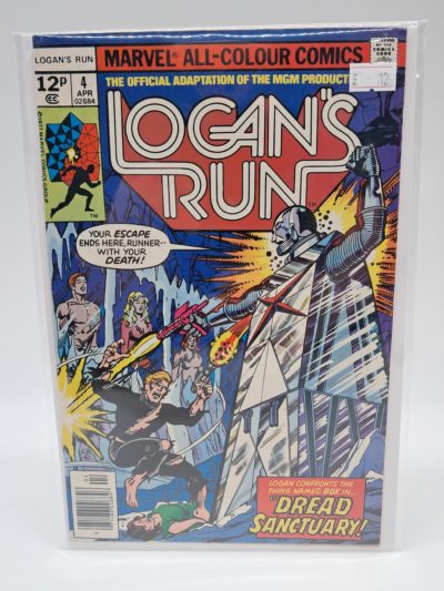 Marvel Comics – Logan's Run #4 – April 1977 – UK Price Variant – All-Colour Comic Adaptation