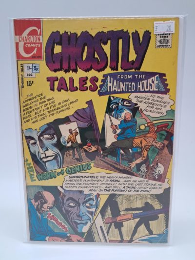 Charlton Comics – Ghostly Tales from the Haunted House – The Work of Genius – Vintage Horror Comic – 15¢ Cover Price