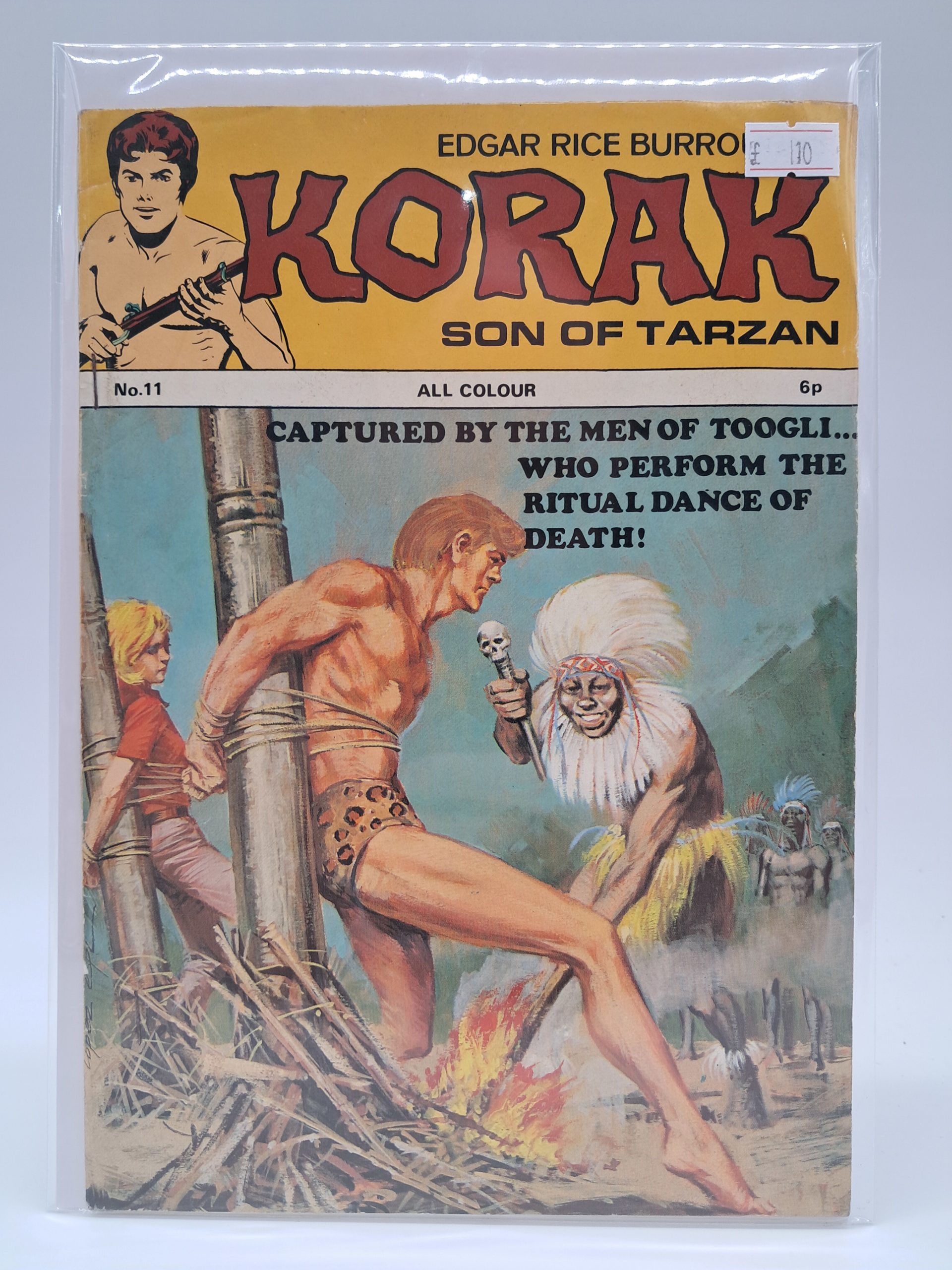 Edgar Rice Burroughs – Korak Son of Tarzan #11 – UK Edition – All Colour Comic – Ritual Dance of Death Cover