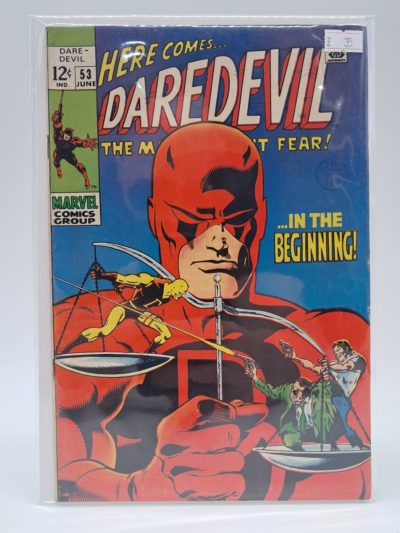 Marvel Comics โ Daredevil #53 โ June 1969 โ Silver Age Comic โ "In the Beginning!"