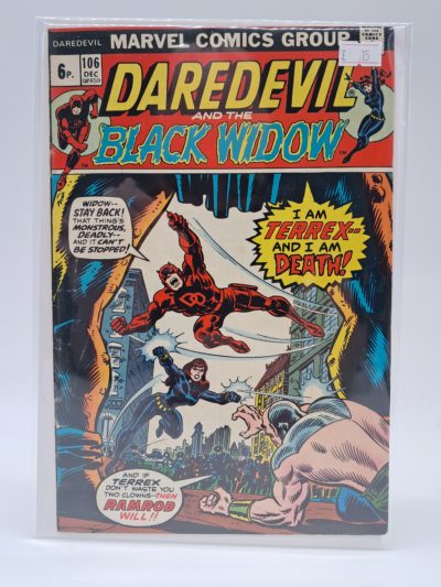 Marvel Comics Group Daredevil and the Black Widow #106 (December 1973) Vintage UK Price Variant Comic Book