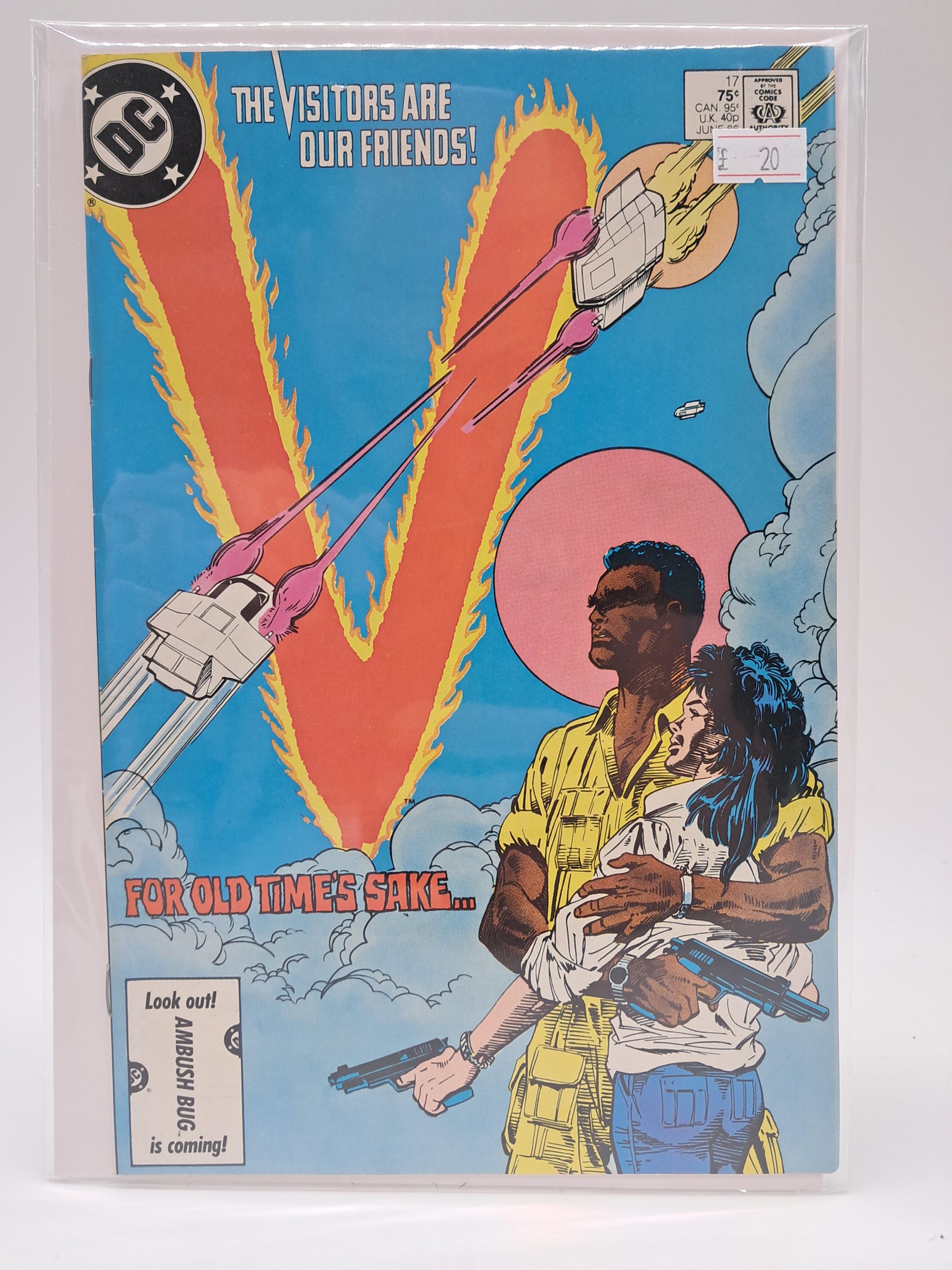 DC Comics – V #17 (1985) Newsstand Edition – "The Visitors Are Our Friends!" Cover