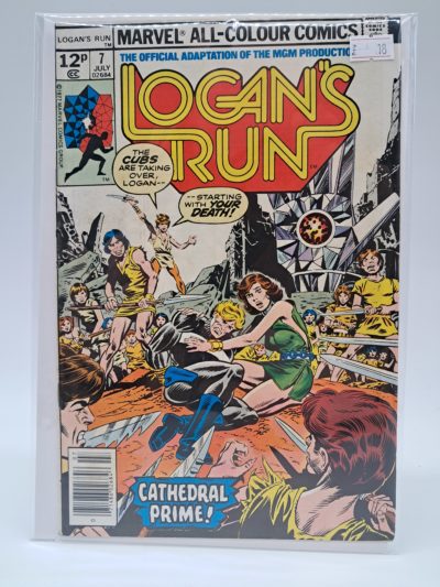 Marvel All-Colour Comics Logan's Run #7 UK Price Variant 12p Issue July 1977 Vintage Comic