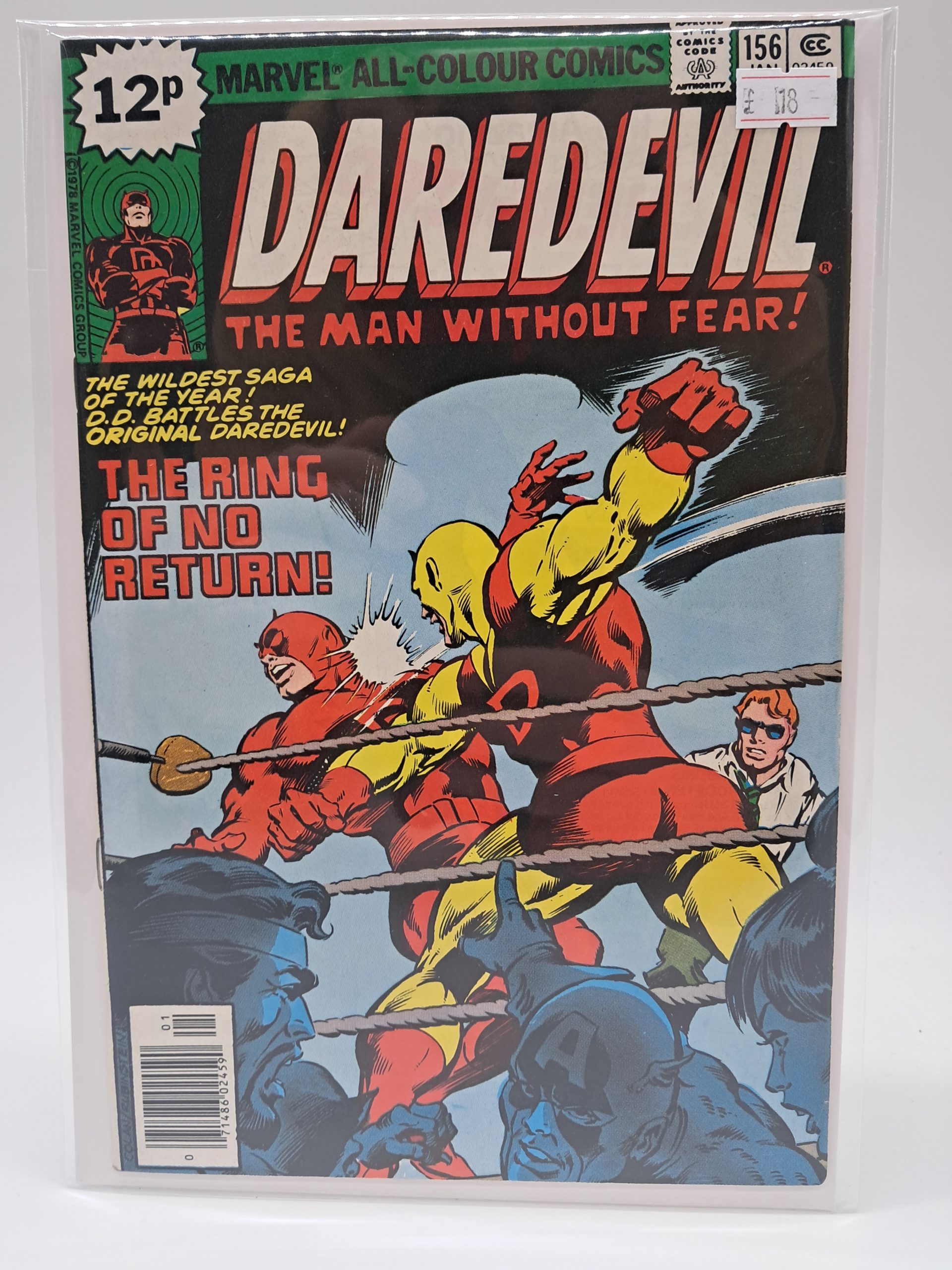 Marvel All-Colour Comics Daredevil #156 UK Price Variant 12p Issue November 1978 Vintage Comic