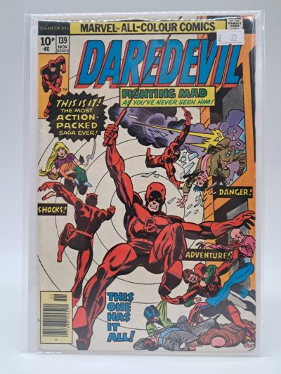 Marvel All-Colour Comics Daredevil #139 UK Price Variant 10p Issue November 1976 Vintage Comic
