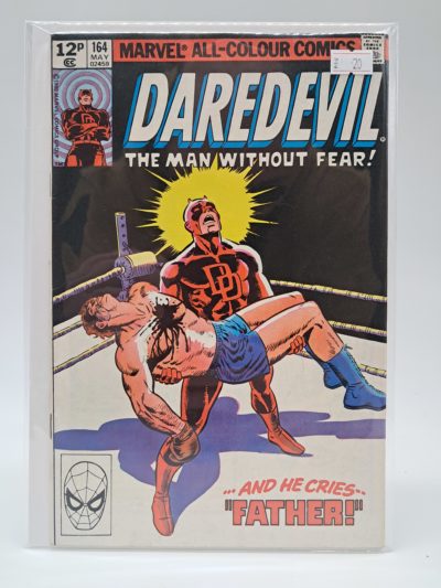 Marvel All-Colour Comics Daredevil #164 (May 1980) UK Price Variant Vintage Bronze Age Comic Book โ "...And He Cries... Father!"