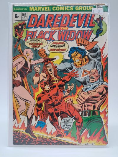 Marvel Comics Group Daredevil and the Black Widow #105 (November 1973) UK Price Variant Vintage Bronze Age Comic Book