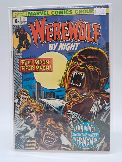 Marvel Comics Group Werewolf by Night #11 (November 1973) UK Price Variant Comic – First Hangman Appearance