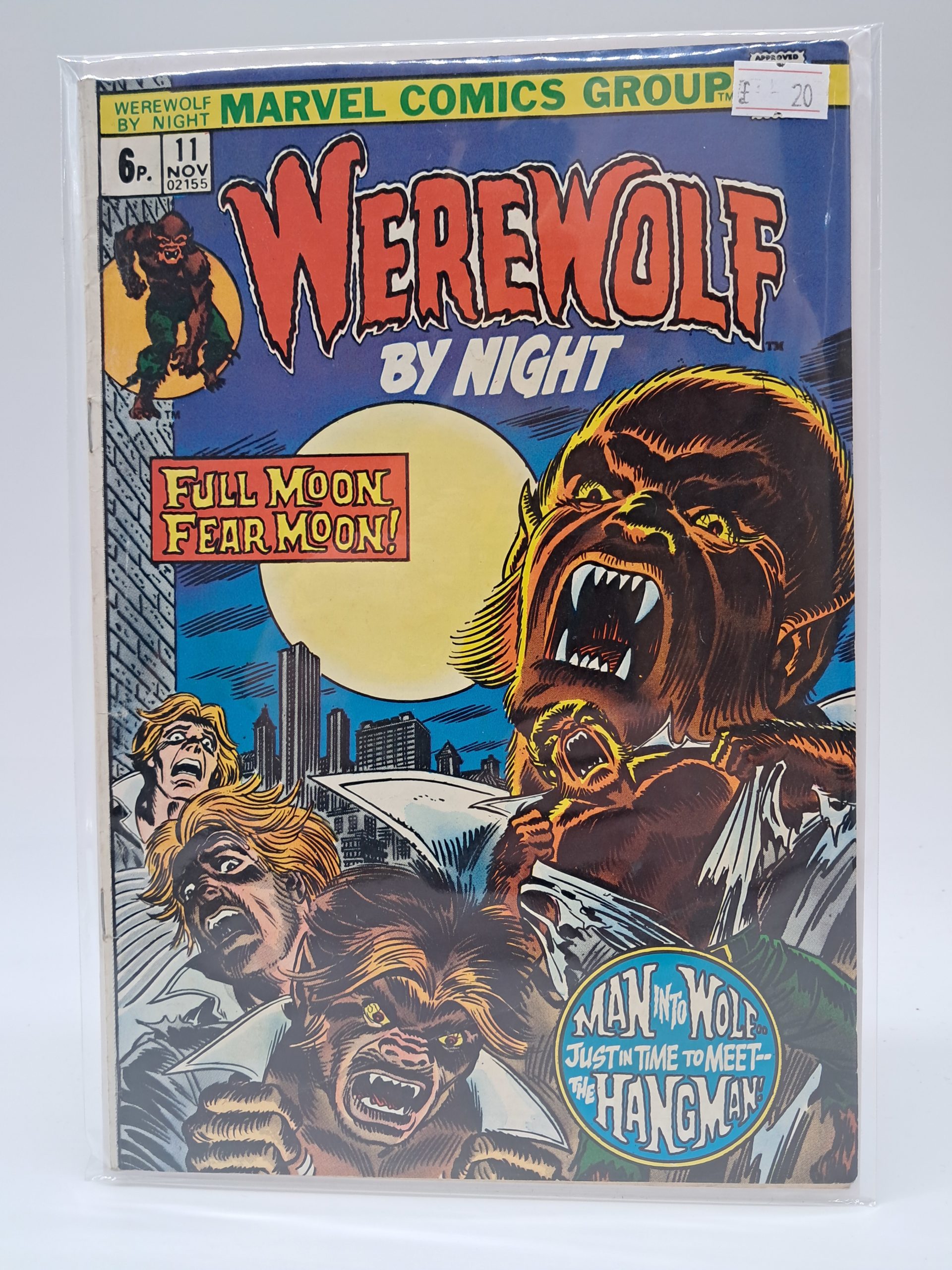 Marvel Comics Group Werewolf by Night #11 (November 1973) UK Price Variant Comic – First Hangman Appearance