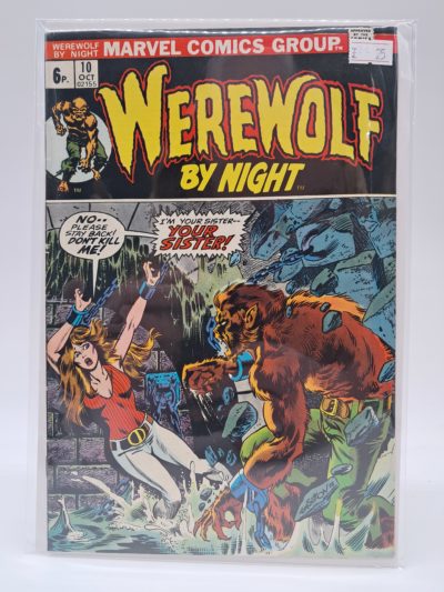 Marvel Comics – Werewolf by Night #10 – October 1973 – Bronze Age Comic Book – "Your Sister!"