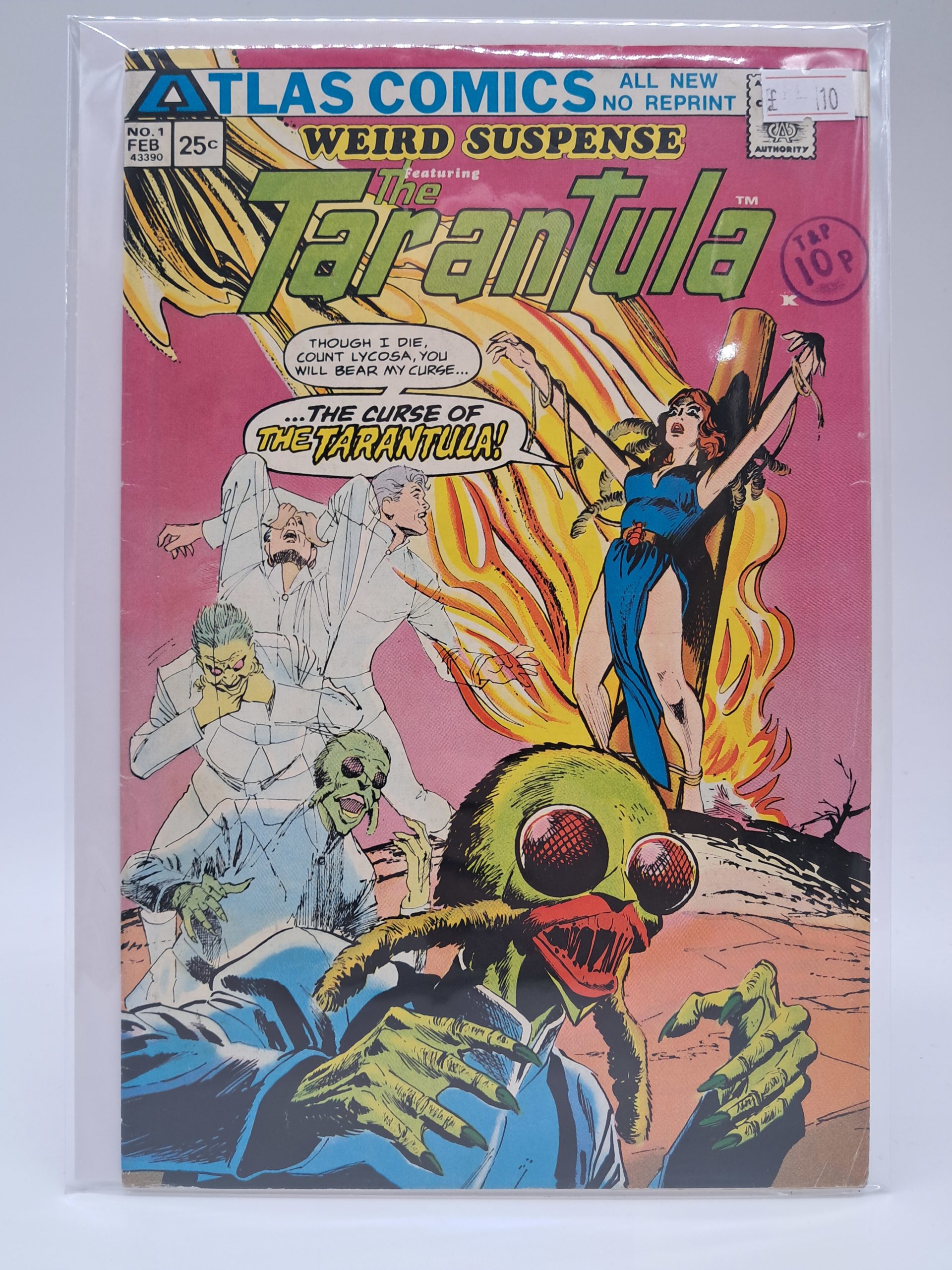 The Tarantula #1 (February 1975) Atlas Comics Comic – First Issue – Weird Suspense