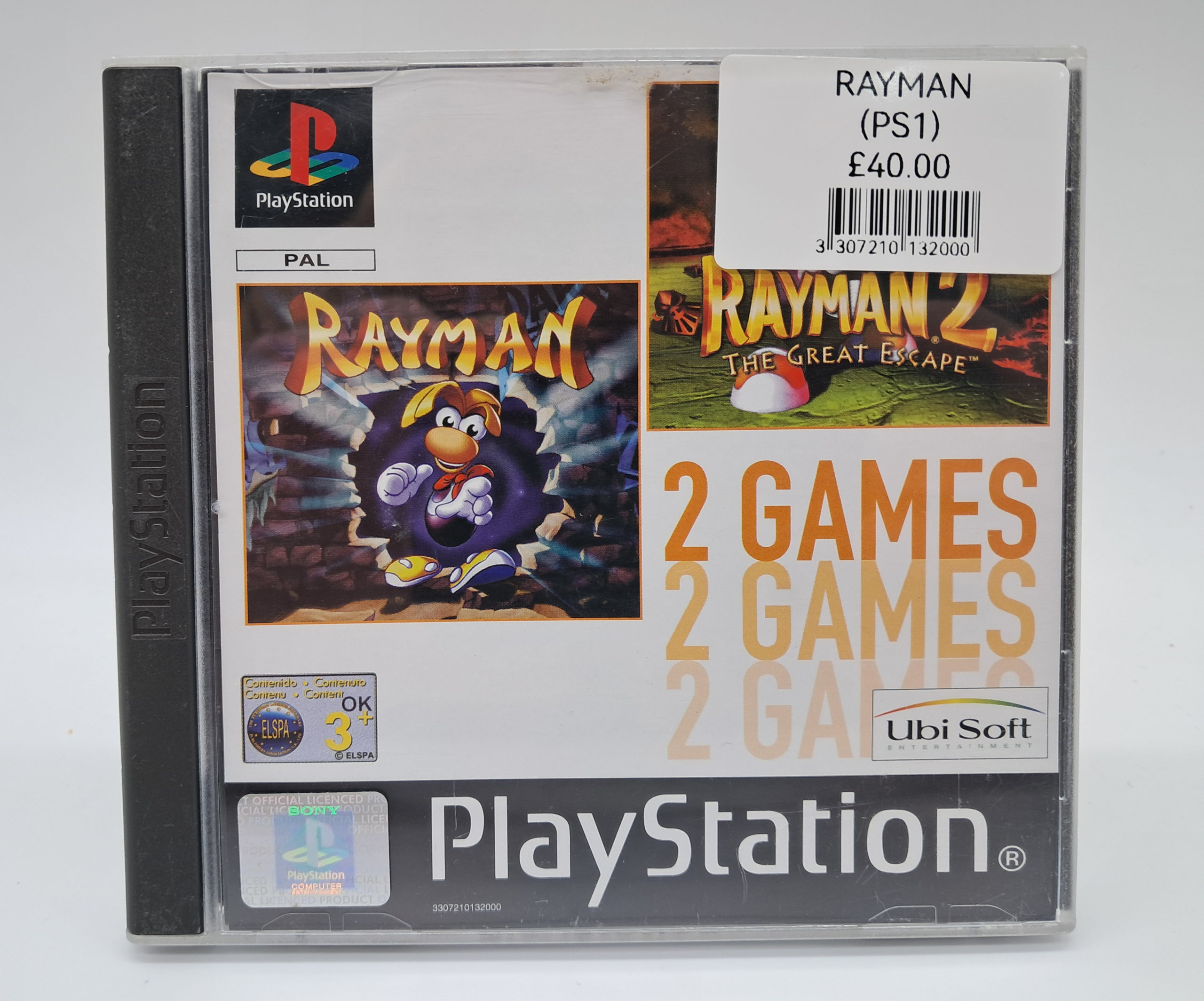 Rayman & Rayman 2: The Great Escape (PAL) Sony PlayStation PS1 2 Games Compilation