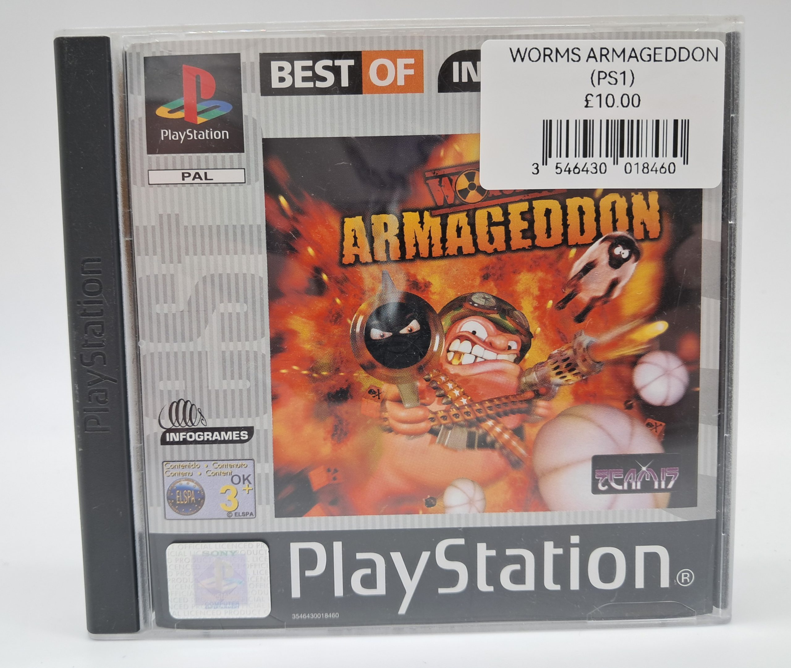 Worms Armageddon (Best of Infogrames) PAL Sony PlayStation PS1 Game - Complete