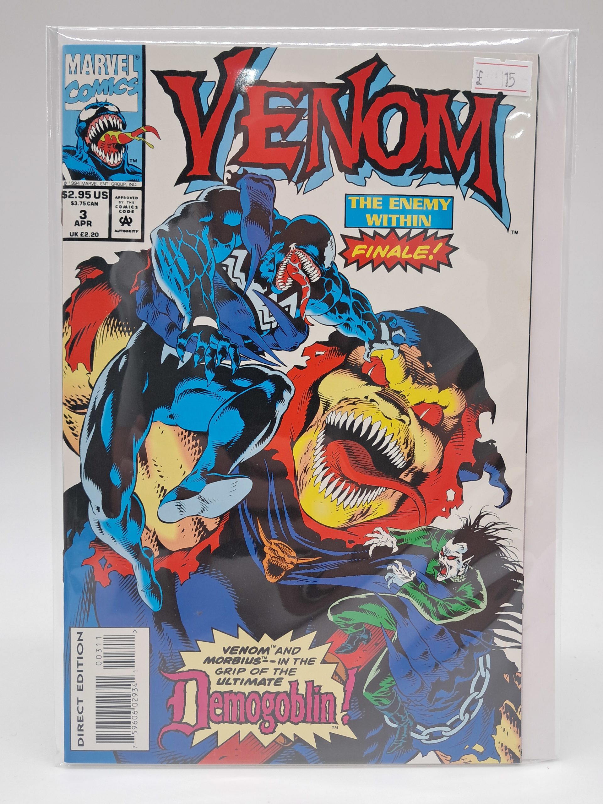Venom: The Enemy Within #3 (1994) Marvel Comics Direct Edition First Printing