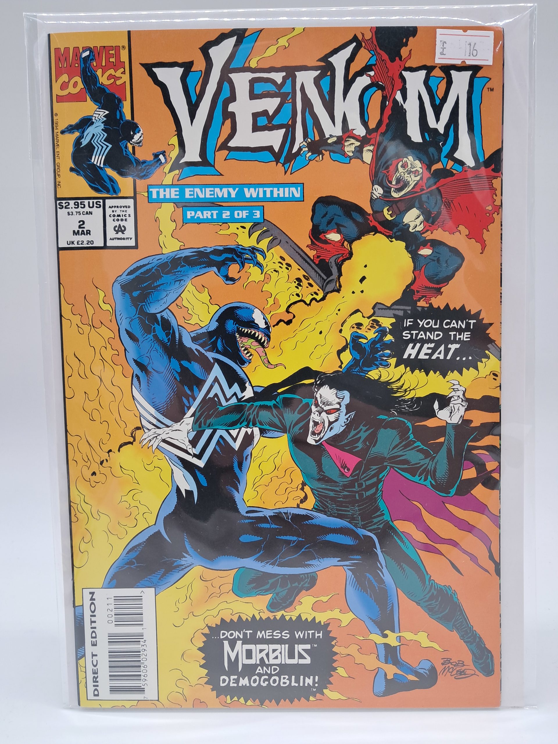Venom: The Enemy Within #2 (1994) Marvel Comics Direct Edition First Printing