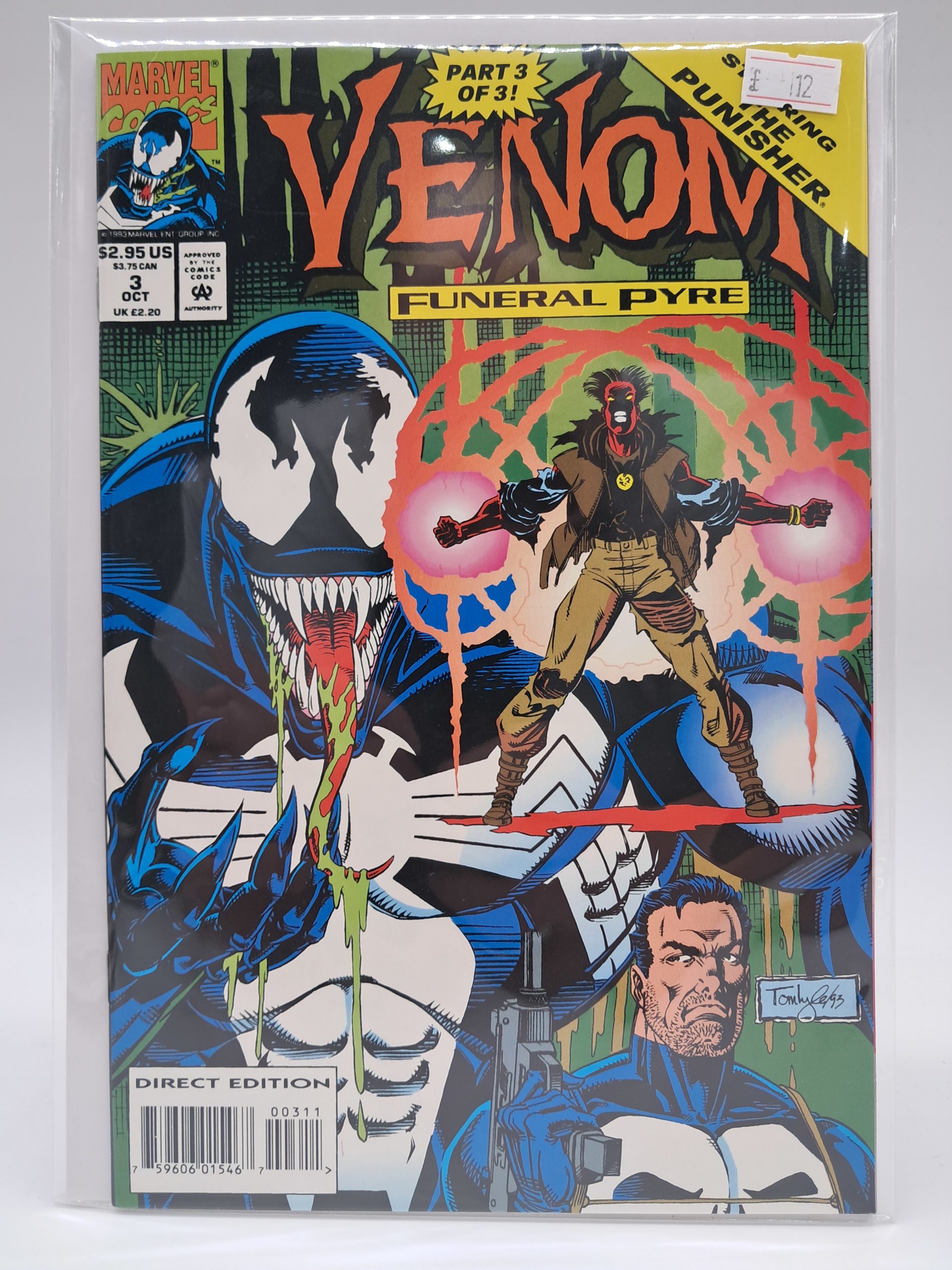 Venom #3 (1993) Marvel Comics - Direct Edition - Funeral Pyre, Part 3 of 3 - First Printing