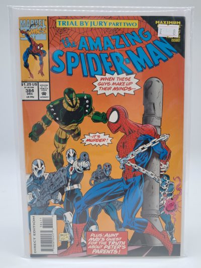 Marvel Comics - The Amazing Spider-Man #384 (1993) Direct Edition – Trial by Jury Part Two