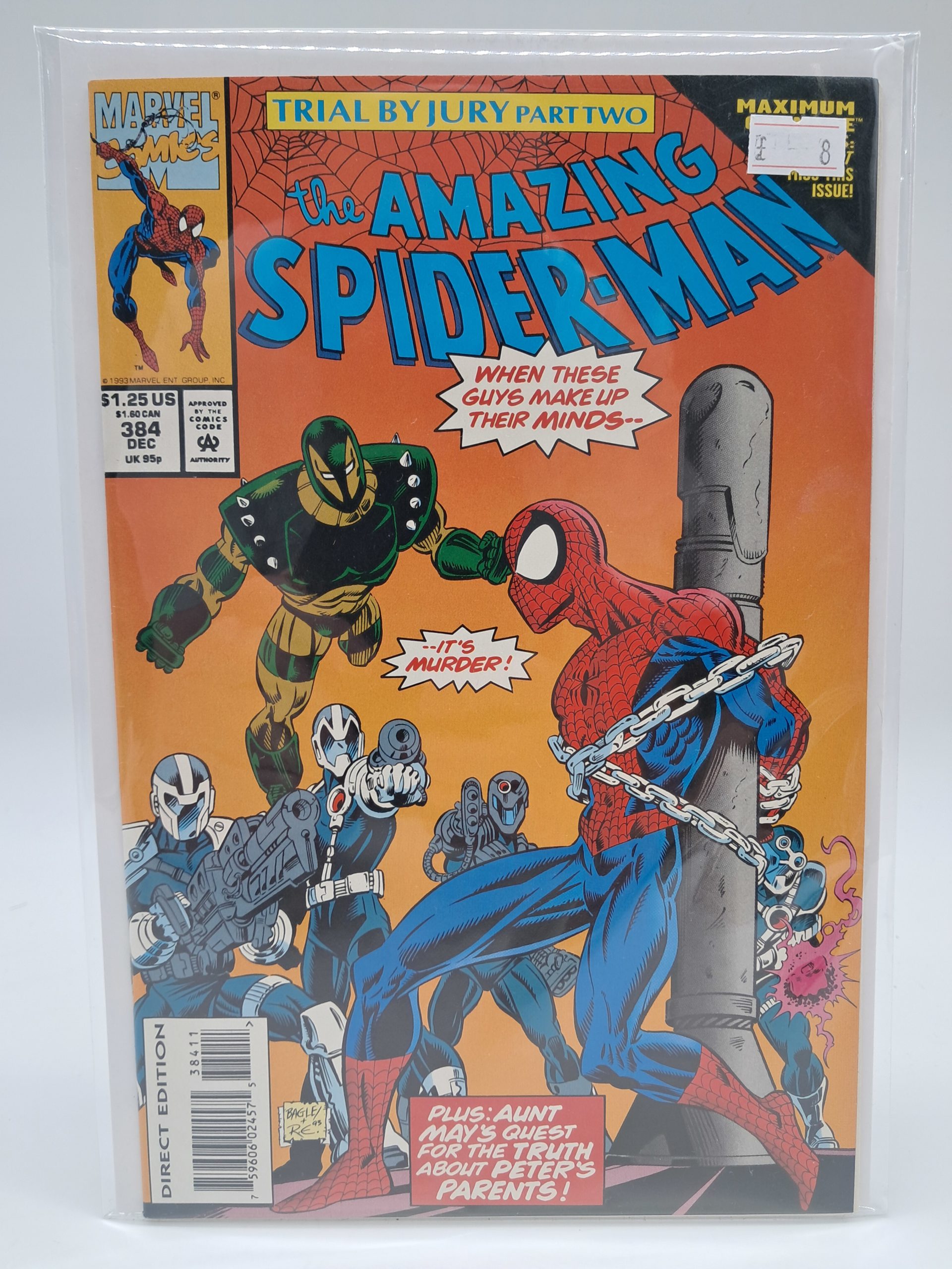 Marvel Comics - The Amazing Spider-Man #384 (1993) Direct Edition – Trial by Jury Part Two