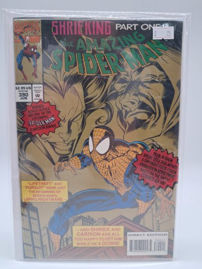 The Amazing Spider-Man #390 - Marvel Comics (1994) Direct Edition – Shrieking Part One