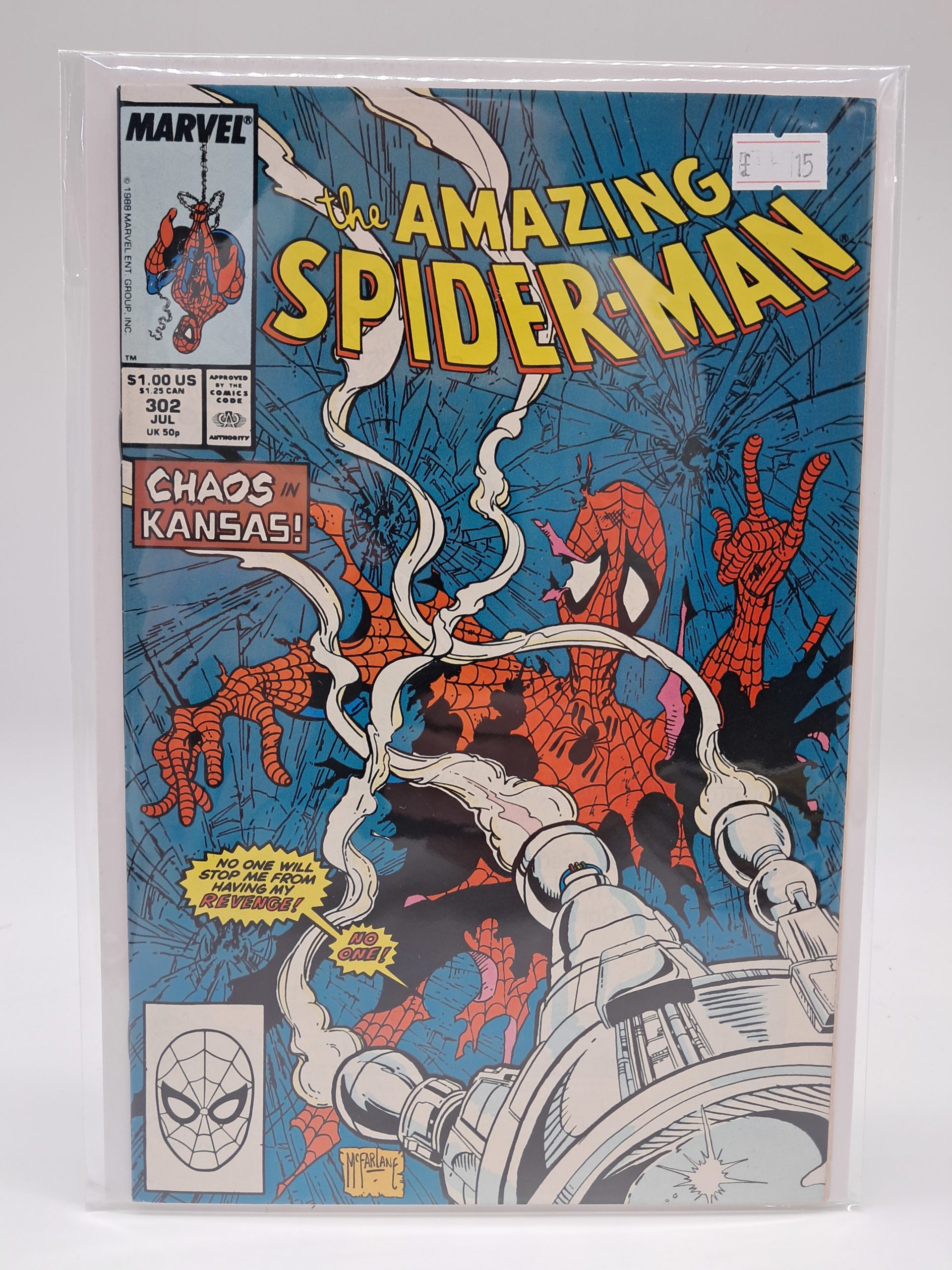 Marvel Comics The Amazing Spider-Man #302 (1988) Direct Edition – Chaos in Kansas!