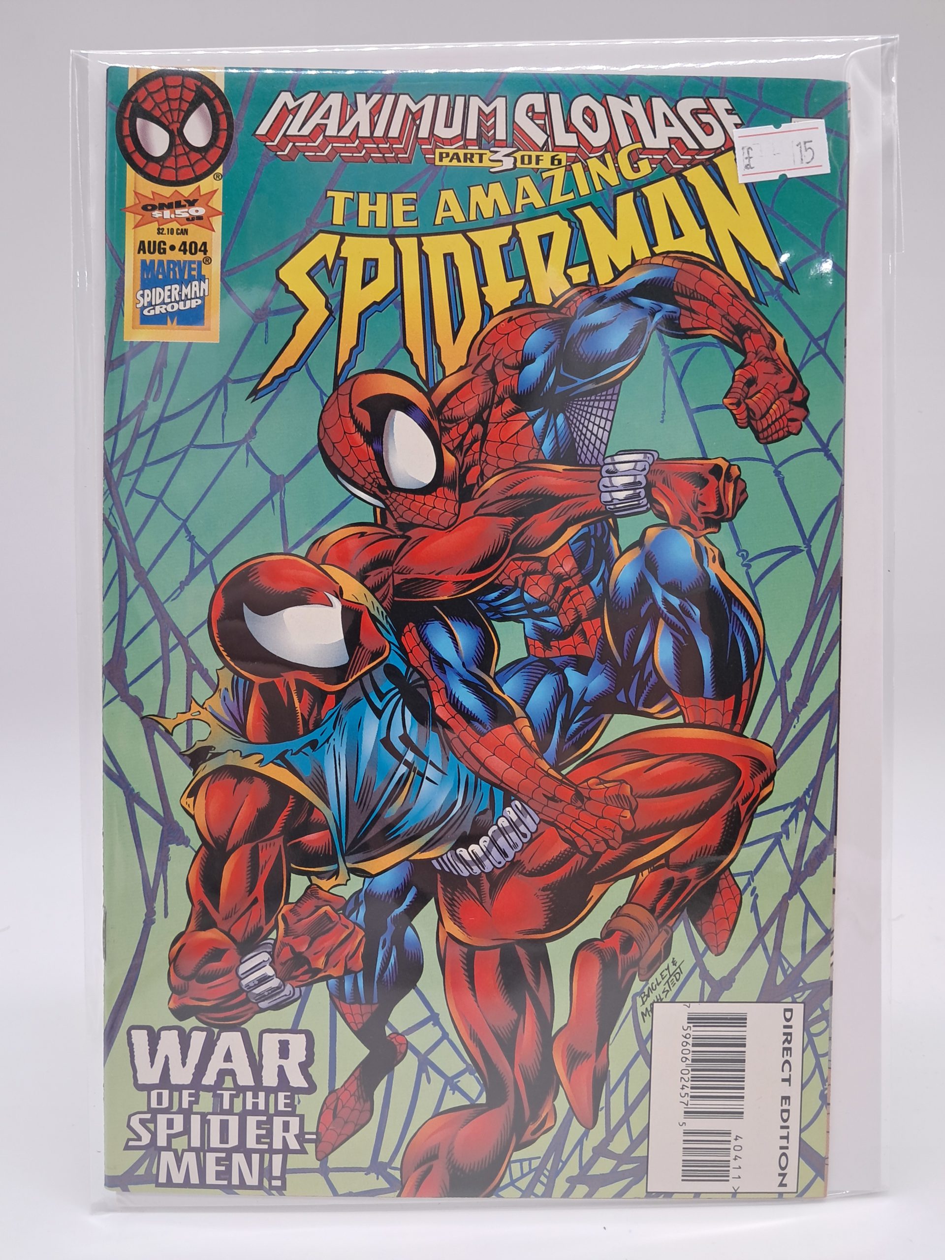 The Amazing Spider-Man #404, Marvel Comics (1995) Direct Edition – Maximum Clonage Part 3 of 6