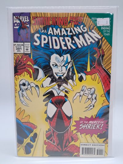 Marvel Comics, The Amazing Spider-Man #391 (1994) Direct Edition – Shrieking Part Two