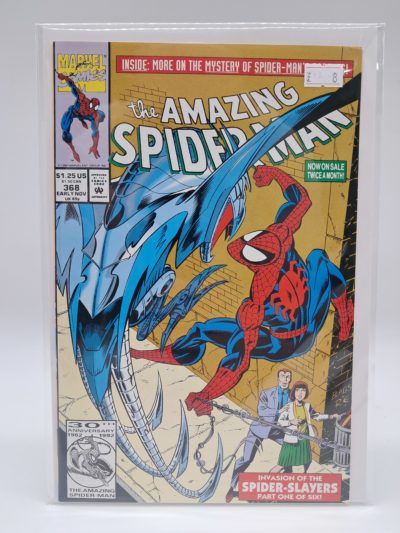 Marvel Comics, The Amazing Spider-Man #368 (1992) Direct Edition – Invasion of the Spider-Slayers Part 1 of 6