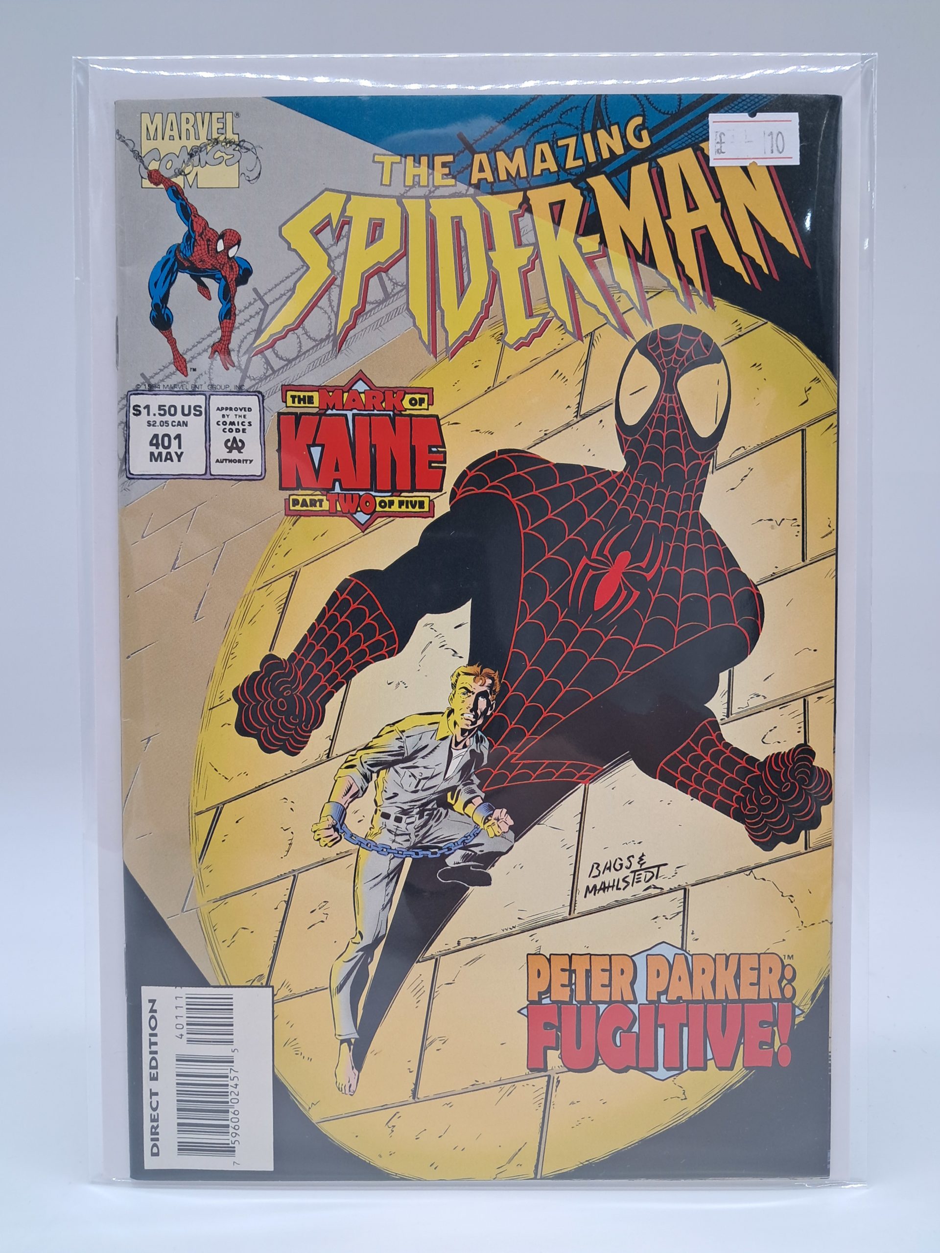 Marvel Comics, The Amazing Spider-Man #401 (1995) Direct Edition – The Mark of Kaine Part 2 of 5