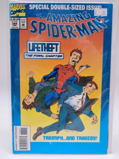 Marvel Comics The Amazing Spider-Man #388 (1994) Direct Edition – Lifetheft: The Final Chapter (Double-Sized Issue)