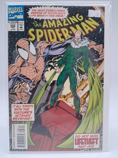 Marvel Comics The Amazing Spider-Man #386 (1994) Direct Edition – Lifetheft Part One