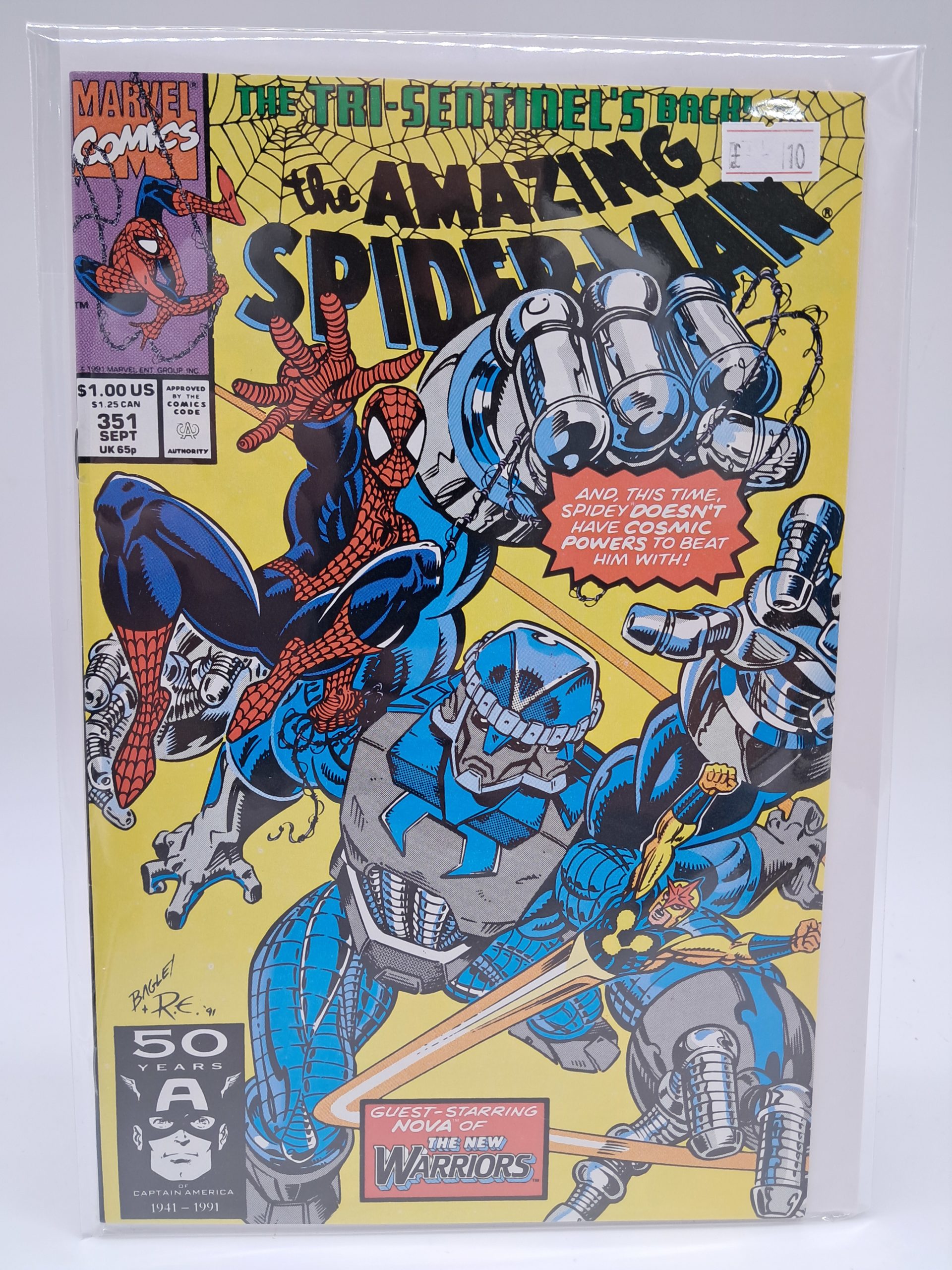 Marvel Comics The Amazing Spider-Man #351 (1991) – Tri-Sentinel's Back!