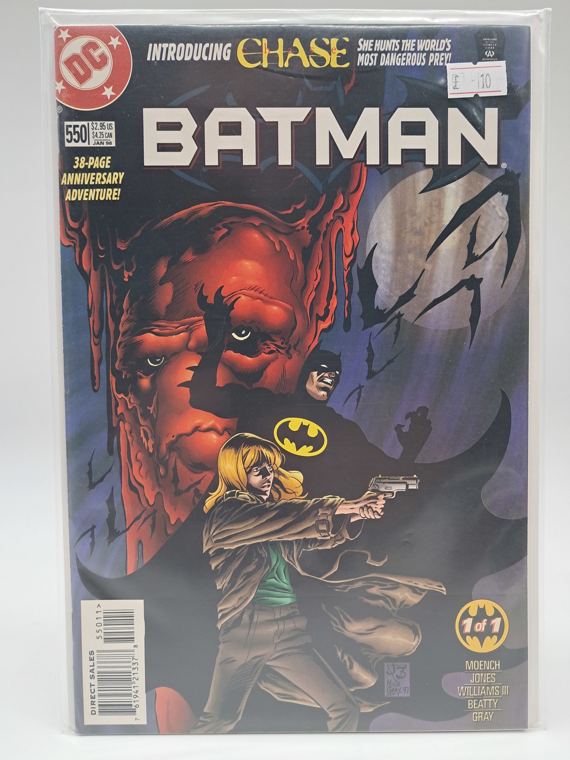 Batman #550 (1998) – 38-Page Anniversary Issue – First Appearance of Chase Meridian in Comics – DC Comics