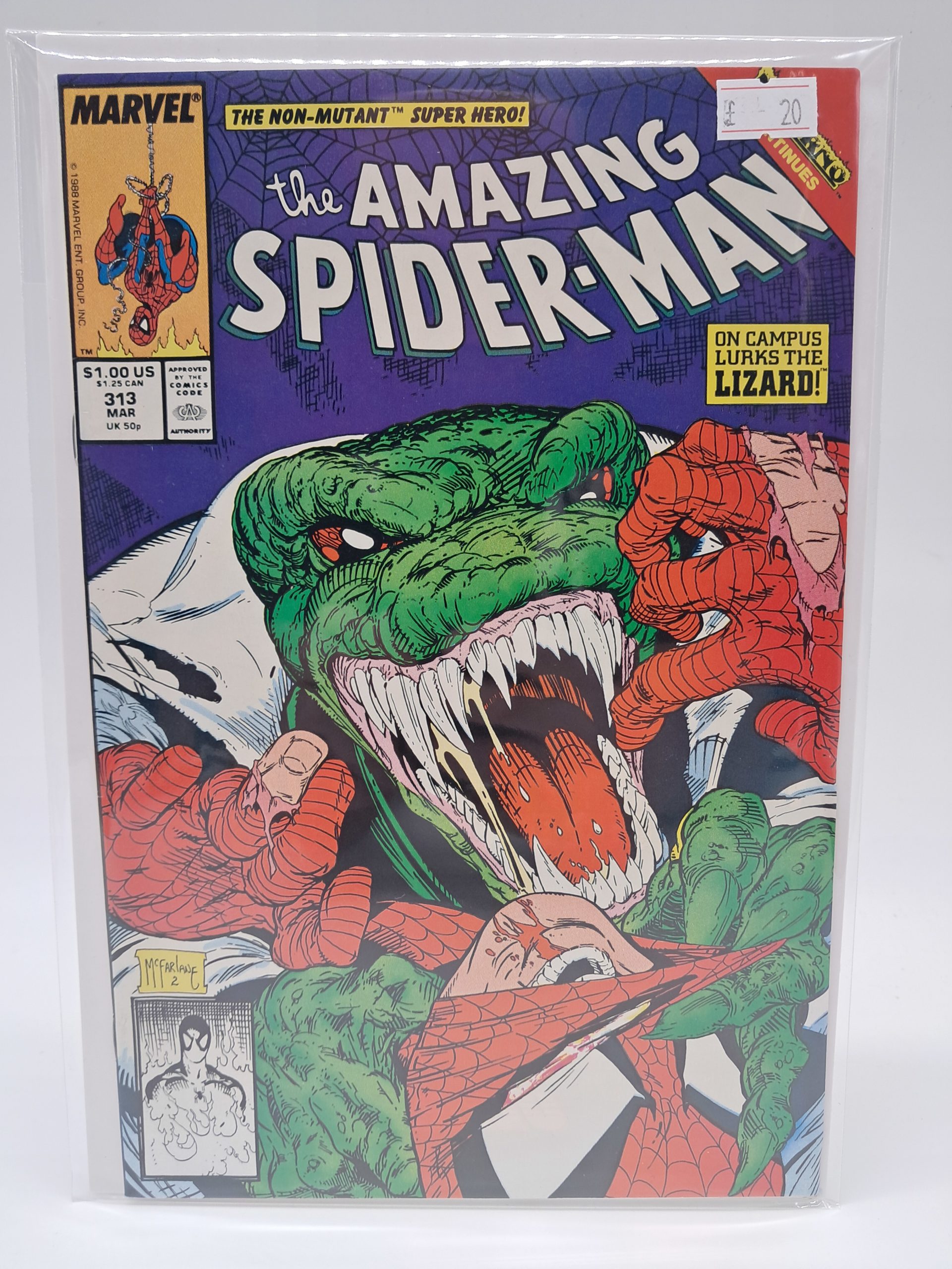 Title: Marvel Comics The Amazing Spider-Man #313 – The Lizard – March 1989