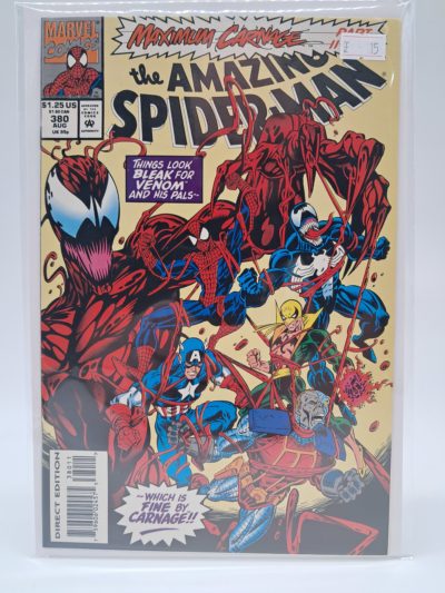 The Amazing Spider-Man #380, Marvel Comics – Maximum Carnage Part 11 – Direct Edition – 1993