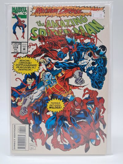 The Amazing Spider-Man #379, Marvel Comics – Maximum Carnage Part 7 – Direct Edition – 1993