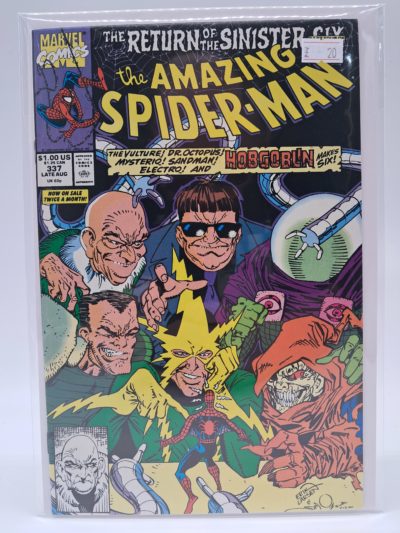 The Amazing Spider-Man #337, Marvel Comics – Return of the Sinister Six Part 4 – Direct Edition – 1990