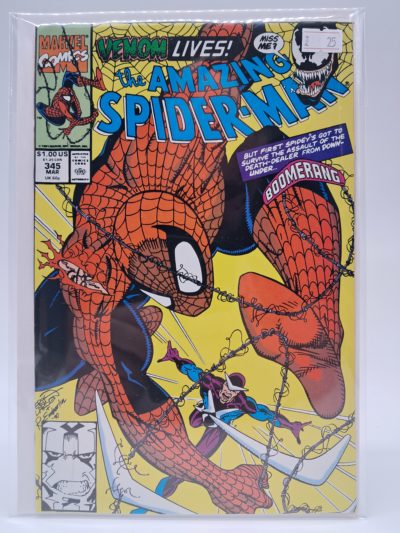 The Amazing Spider-Man #345, Marvel Comics – Venom Lives – Direct Edition – 1991