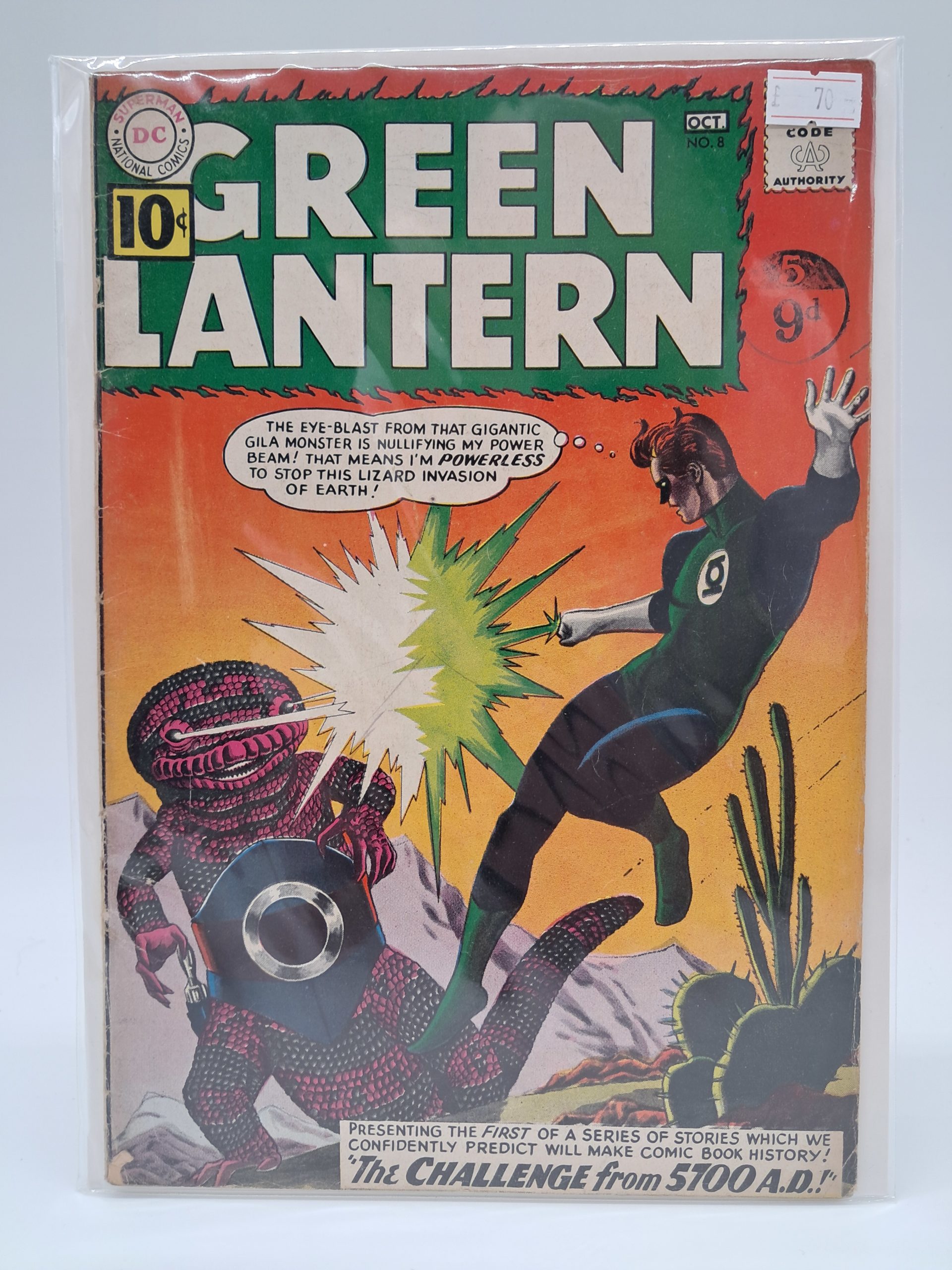 Green Lantern #8, DC Comics – The Challenge from 5700 A.D.! – Silver Age – 1961