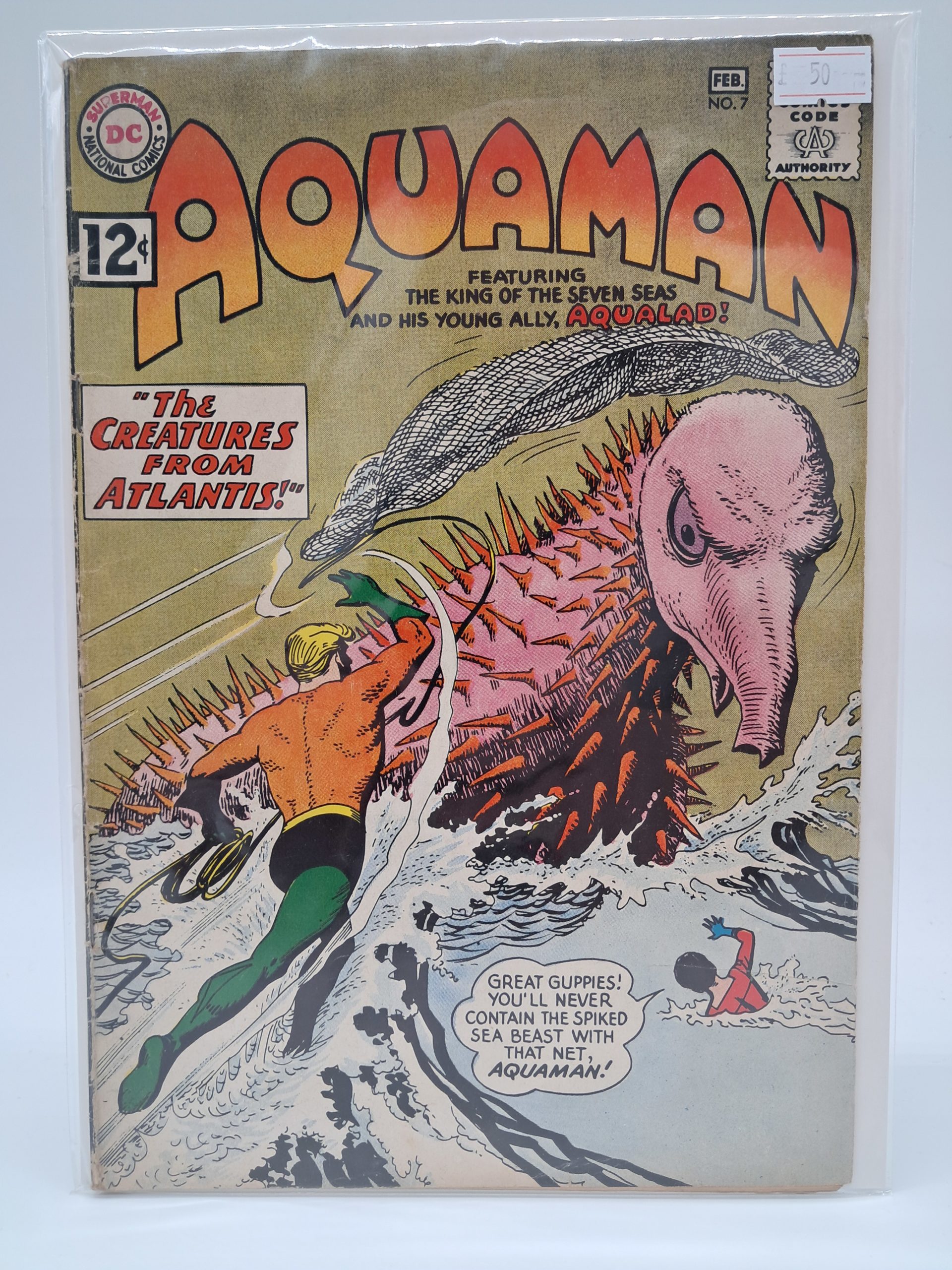 Aquaman #7, DC Comics – The Creatures from Atlantis! – Silver Age – 1963